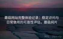 蘑菇网站完整体验记录：稳定访问与日常使用的可靠性评估，蘑菇网片