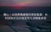 糖心｜从效率角度做的体验复盘：长时间浏览后的稳定性与流畅度表现