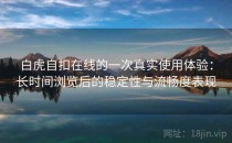 白虎自扣在线的一次真实使用体验：长时间浏览后的稳定性与流畅度表现