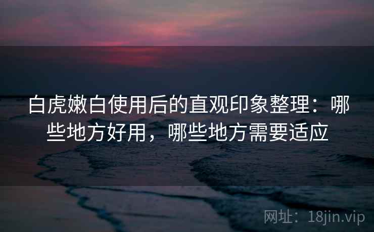 白虎嫩白使用后的直观印象整理：哪些地方好用，哪些地方需要适应  第2张