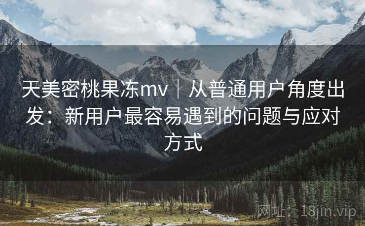 天美密桃果冻mv|从普通用户角度出发:新用户最容易遇到的问题与应对方式 第2张 天美密桃果冻mv|从普通用户角度出发:新用户最容易遇到的问题与应对方式 第2张