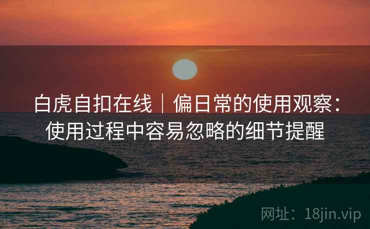 白虎自扣在线|偏日常的使用观察:使用过程中容易忽略的细节提醒 第2张 白虎自扣在线|偏日常的使用观察:使用过程中容易忽略的细节提醒 第2张