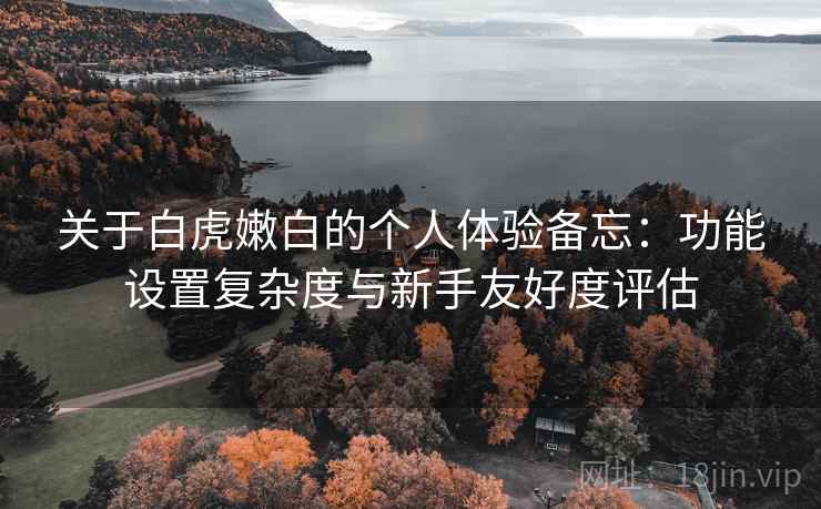 关于白虎嫩白的个人体验备忘:功能设置复杂度与新手友好度评估 第2张 关于白虎嫩白的个人体验备忘:功能设置复杂度与新手友好度评估 第2张