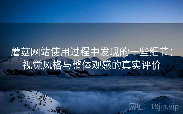 蘑菇网站使用过程中发现的一些细节：视觉风格与整体观感的真实评价  第2张