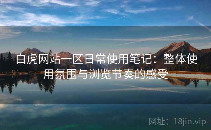 白虎网站一区日常使用笔记：整体使用氛围与浏览节奏的感受  第1张